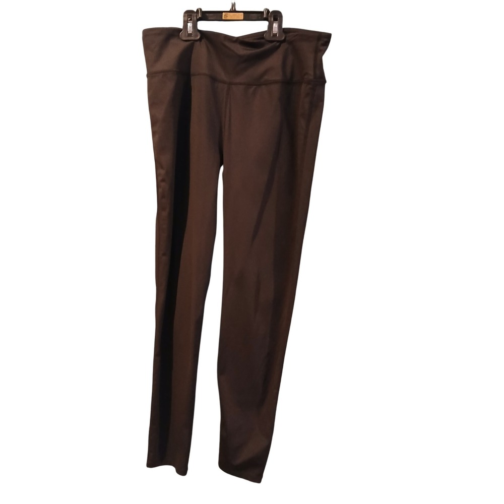 Walk Pop Womens Black Yoga Pants Stretch Activewear Active Pants Size  Large